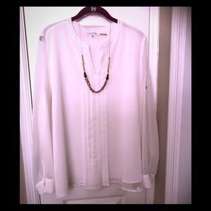 Winter White Calvin Blouse